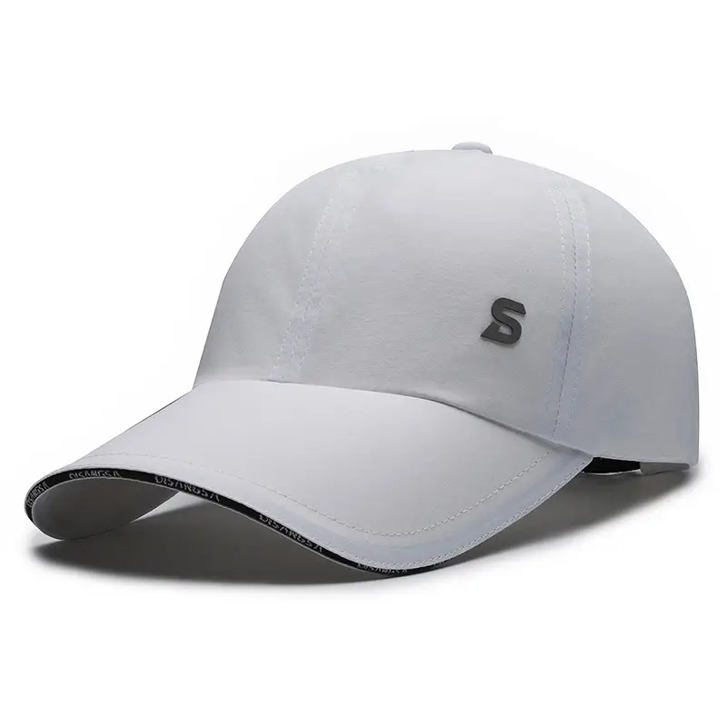 Men's Grey Baseball Cap with Deep Brim - Image 3