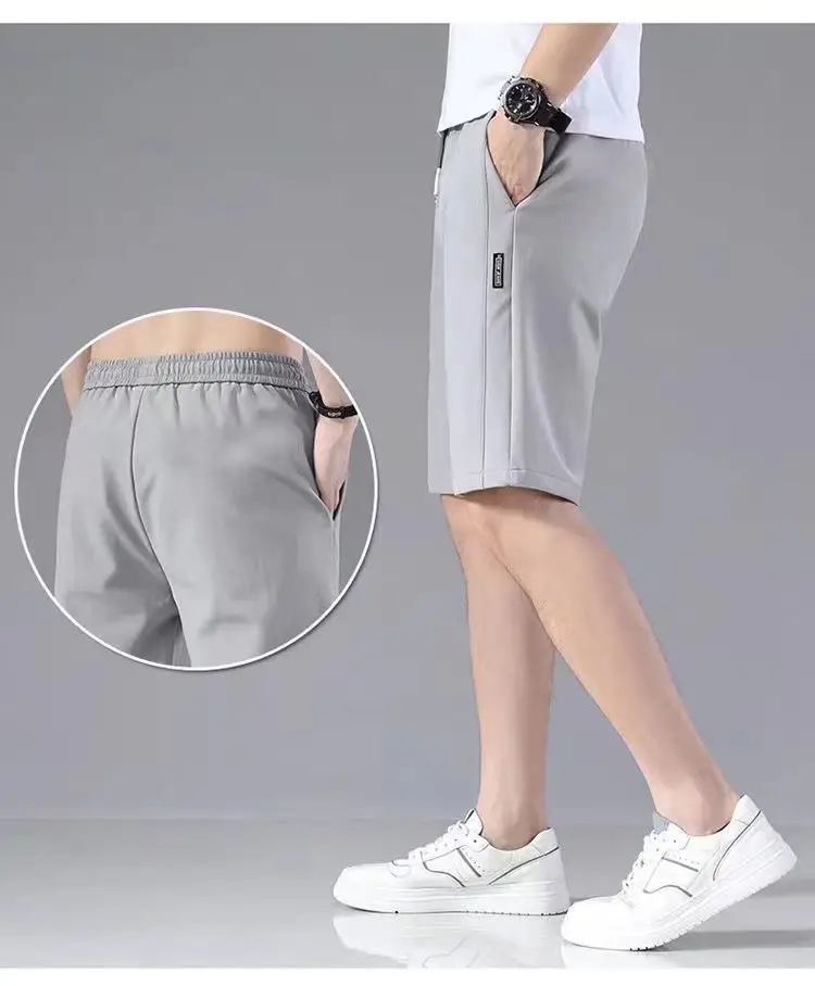 Men's Ice Silk Thin Cropped Shorts — feature 5