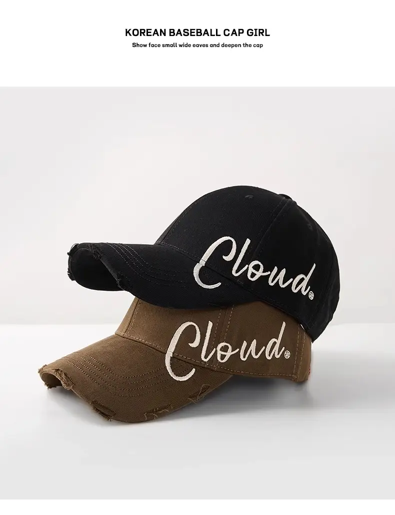Women's Black Letter Baseball Cap with Mask — feature 18