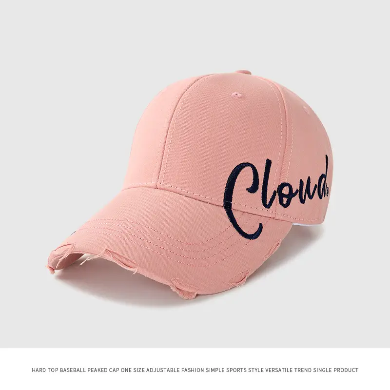 Women's Black Letter Baseball Cap with Mask - Image 4