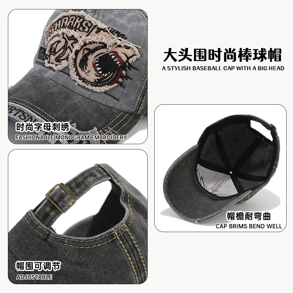 Men's Shark Graphic Baseball Cap with "Sportsnwe" Text - Image 8