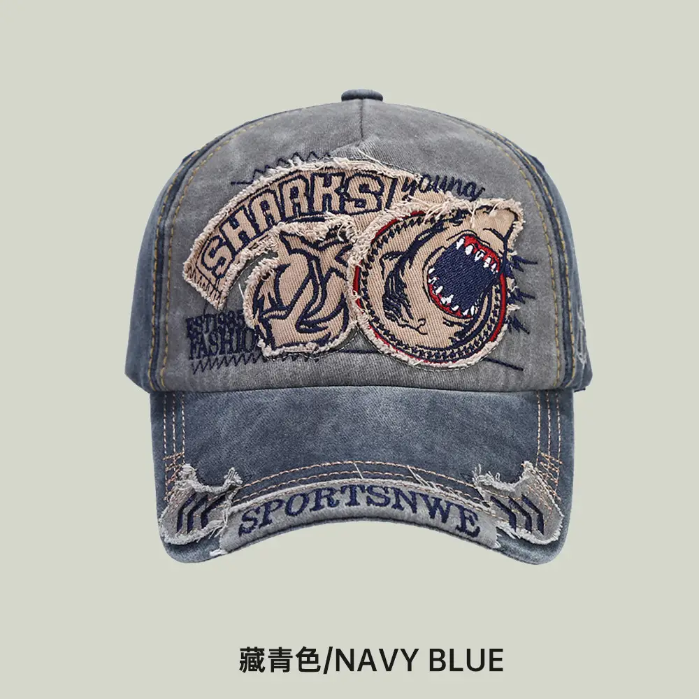 Men's Shark Graphic Baseball Cap with "Sportsnwe" Text - Image 3