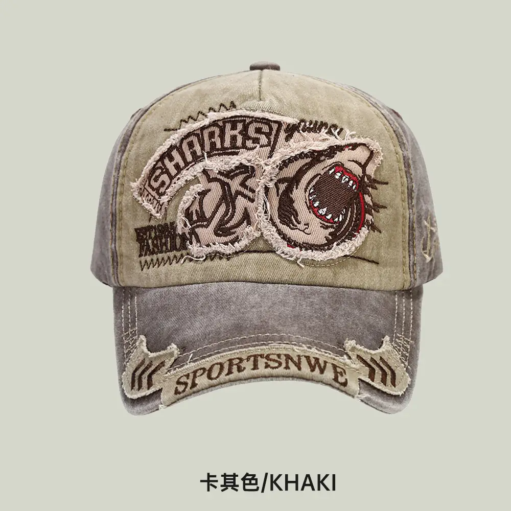 Men's Shark Graphic Baseball Cap with "Sportsnwe" Text - Image 4