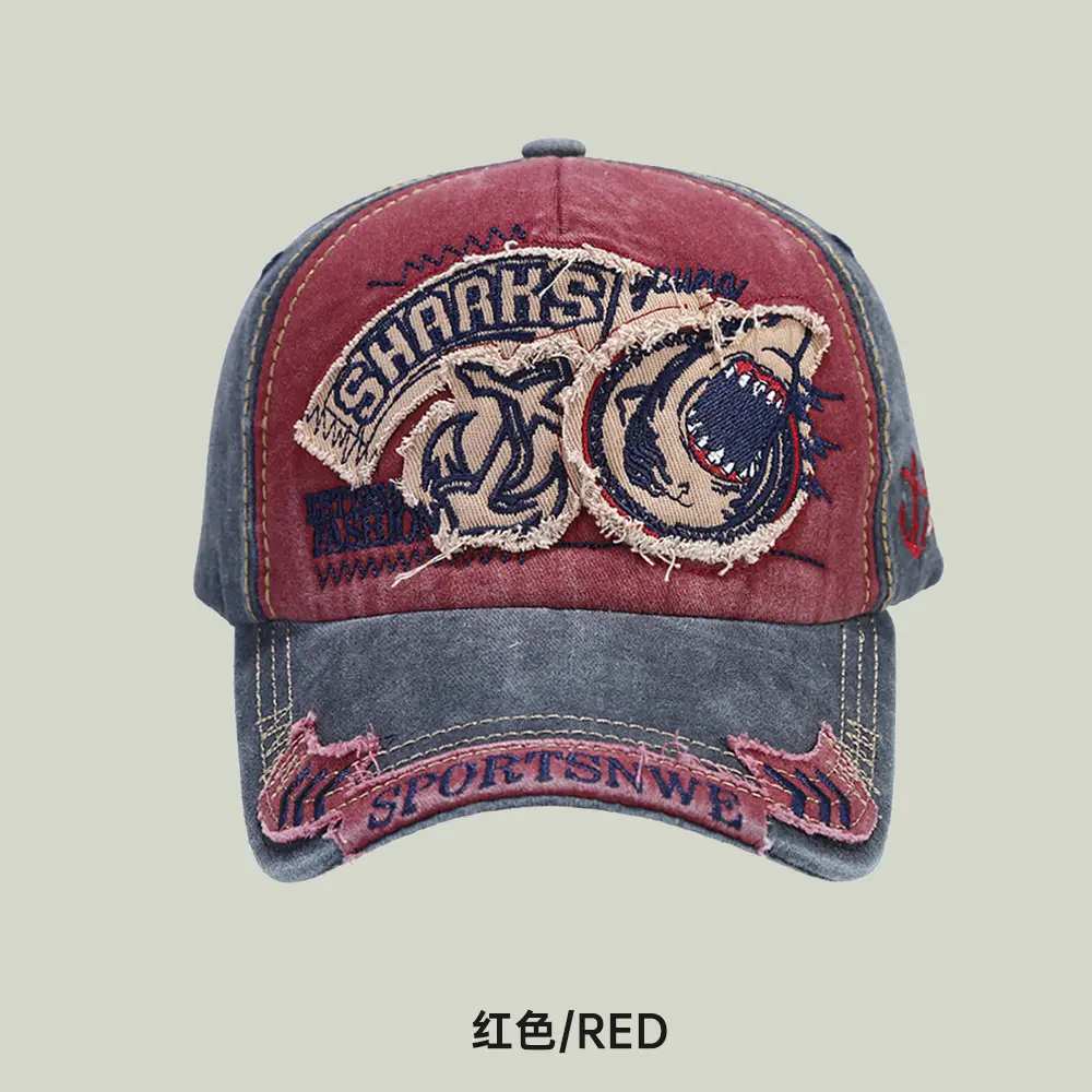 Men's Shark Graphic Baseball Cap with "Sportsnwe" Text - Image 5