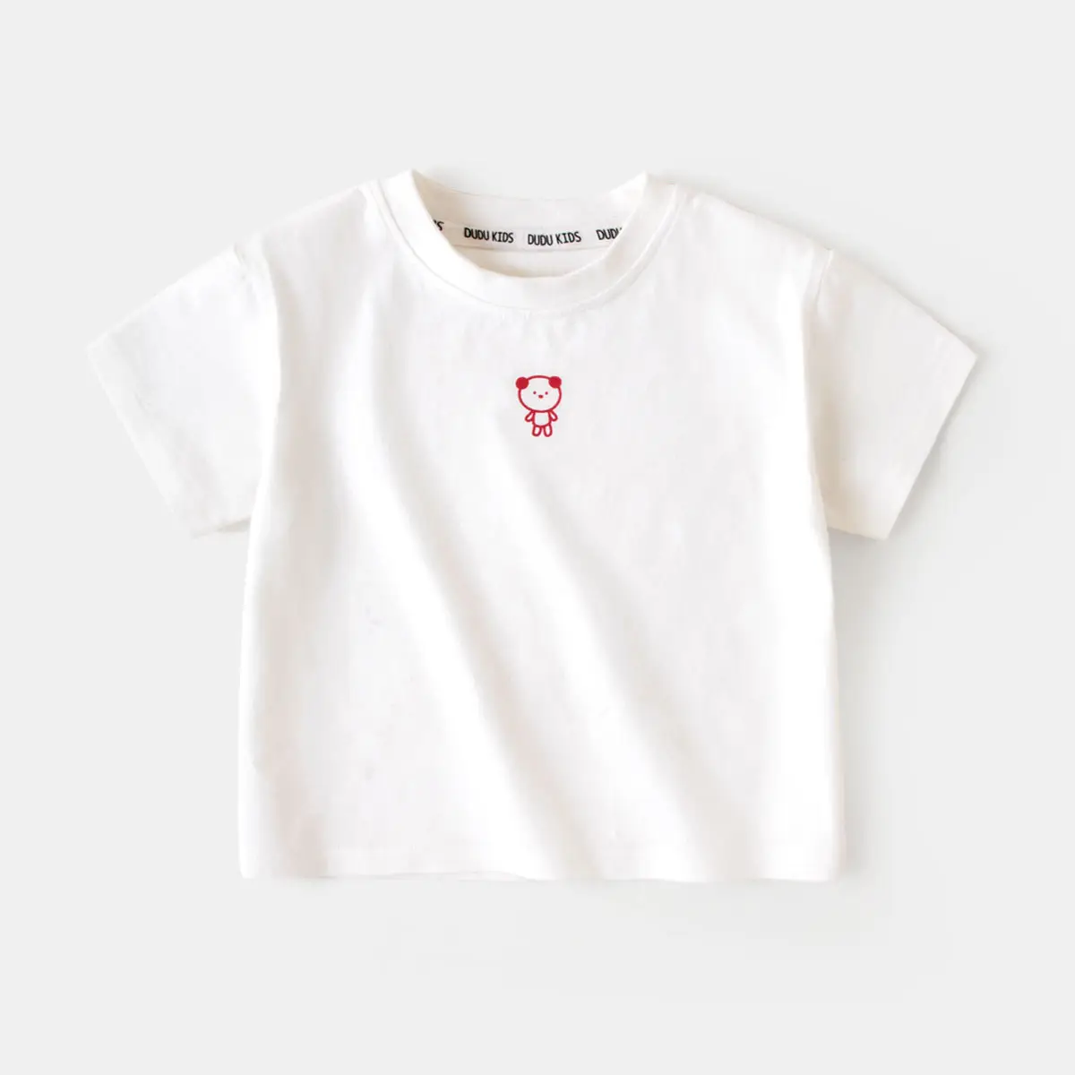 Dudu Kids Short Sleeve T-Shirt Cream Green Dinosaur Print - Image 9