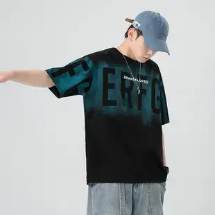 Men Striped T-Shirt Brown Grey Casual Summer — feature 2