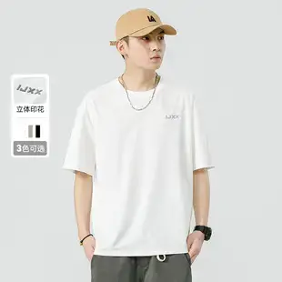 Men Striped T-Shirt Brown Grey Casual Summer — feature 7