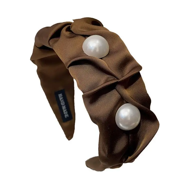 Korean Style Pearl Wide Brim Headband