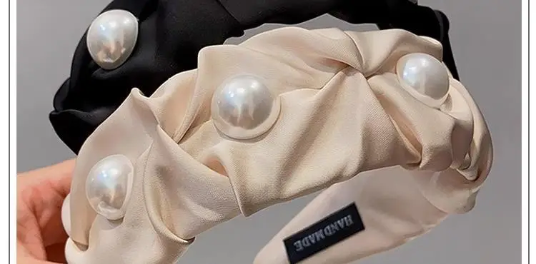 Korean Style Pearl Wide Brim Headband — feature 4