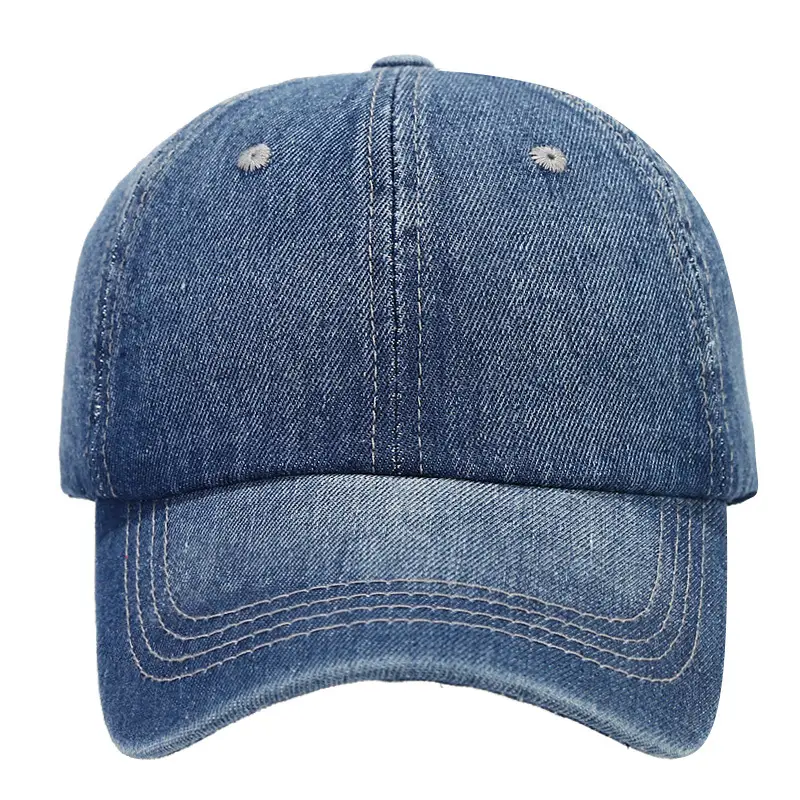 Black Denim Peaked Cap for Women & Men - Image 8