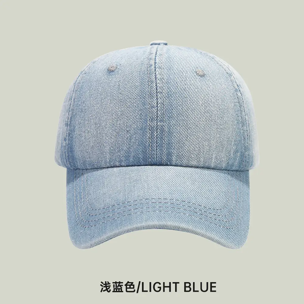 Black Denim Peaked Cap for Women & Men - Image 2