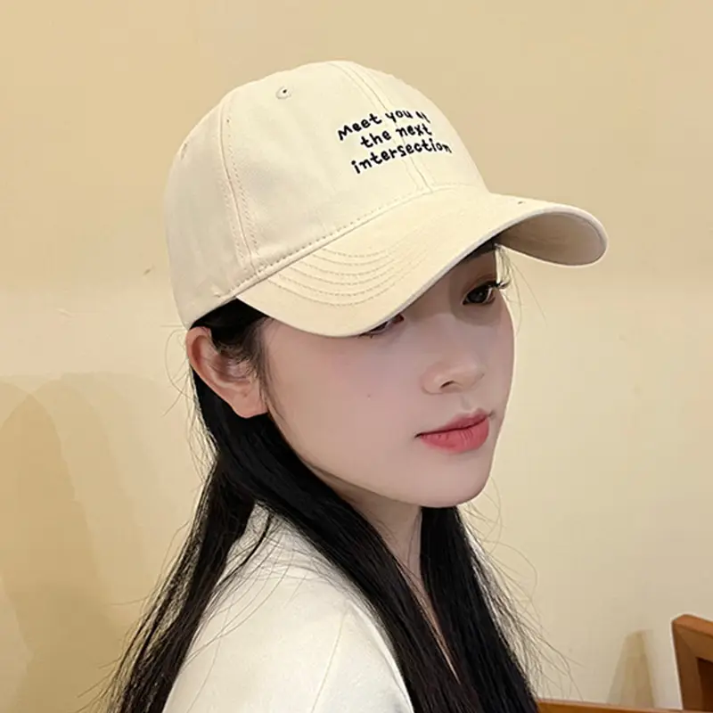 Blue Women's Peaked Cap with "Meet You Next Intersection" Design - Image 9