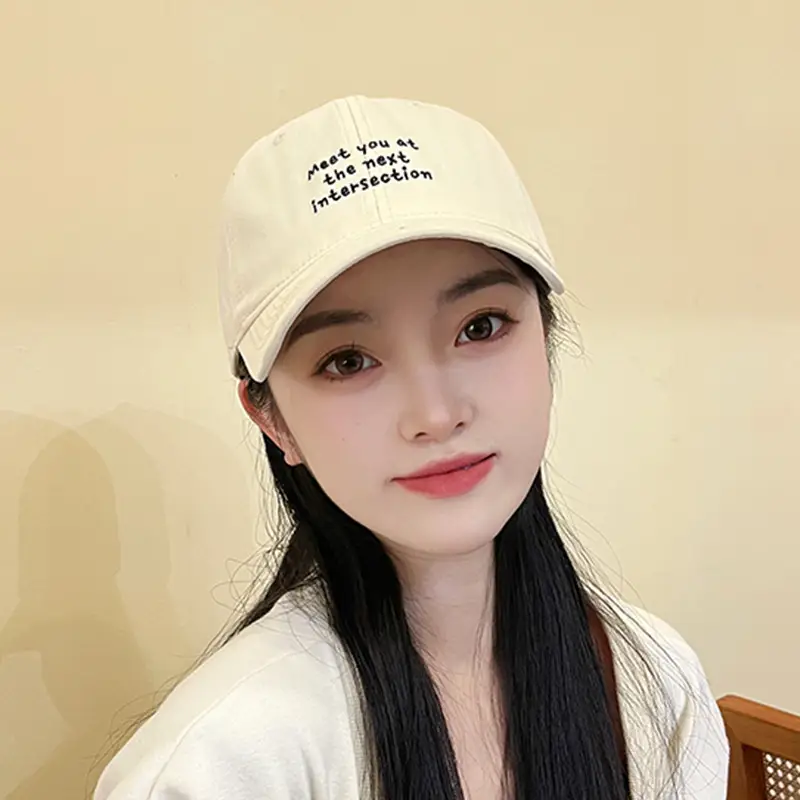Blue Women's Peaked Cap with "Meet You Next Intersection" Design - Image 10
