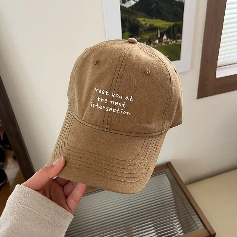 Blue Women's Peaked Cap with "Meet You Next Intersection" Design - Image 7