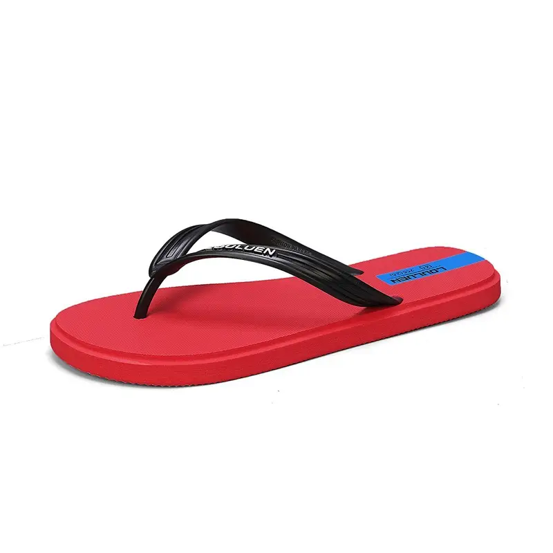 2024 Men's Red Rubber Flip Flops Summer Wear - Image 3