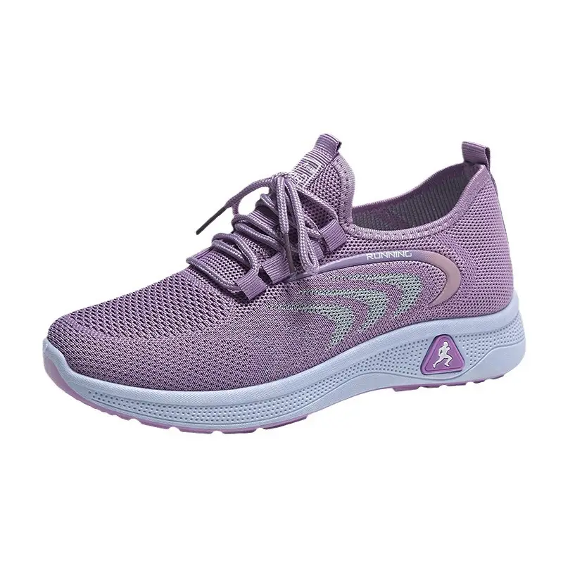 Spring 2025 New Old Beijing Cloth Shoes Breathable Casual Shoes Soft Sole Non-slip Mum Shoes Knitted Mesh Women's Shoes - Image 7