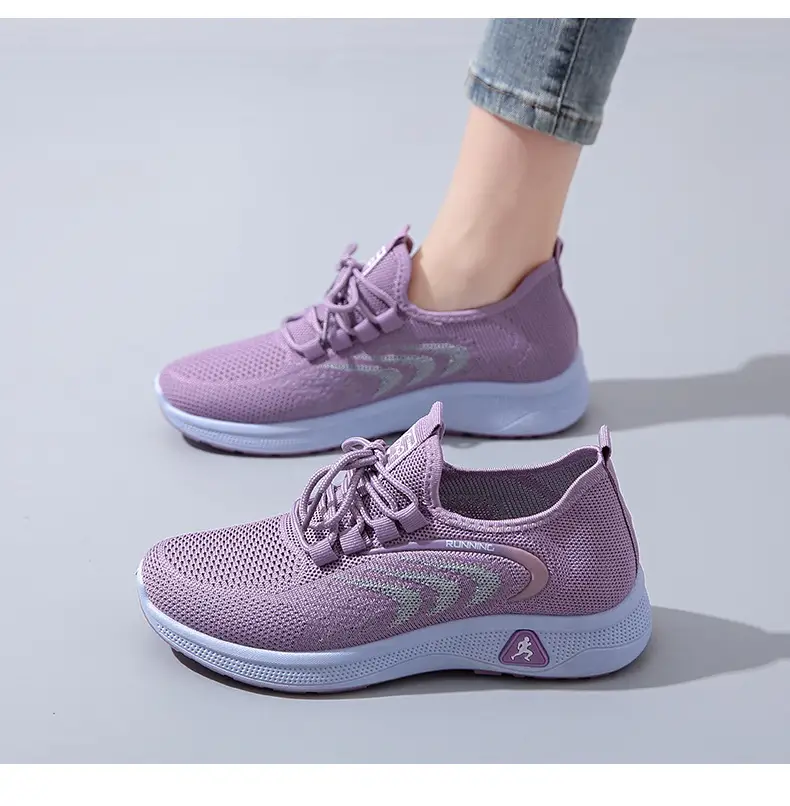 Spring 2025 New Old Beijing Cloth Shoes Breathable Casual Shoes Soft Sole Non-slip Mum Shoes Knitted Mesh Women's Shoes — feature 12