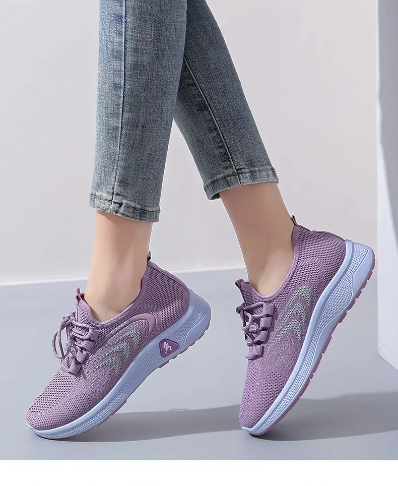 Spring 2025 New Old Beijing Cloth Shoes Breathable Casual Shoes Soft Sole Non-slip Mum Shoes Knitted Mesh Women's Shoes — feature 9