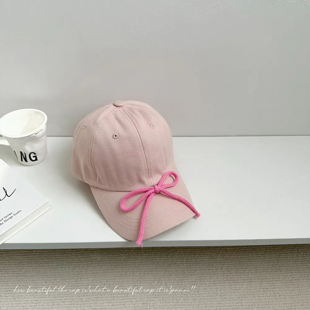 Candy Color Bow Cap for Boys Girls Sunproof Peaked Cap — feature 27