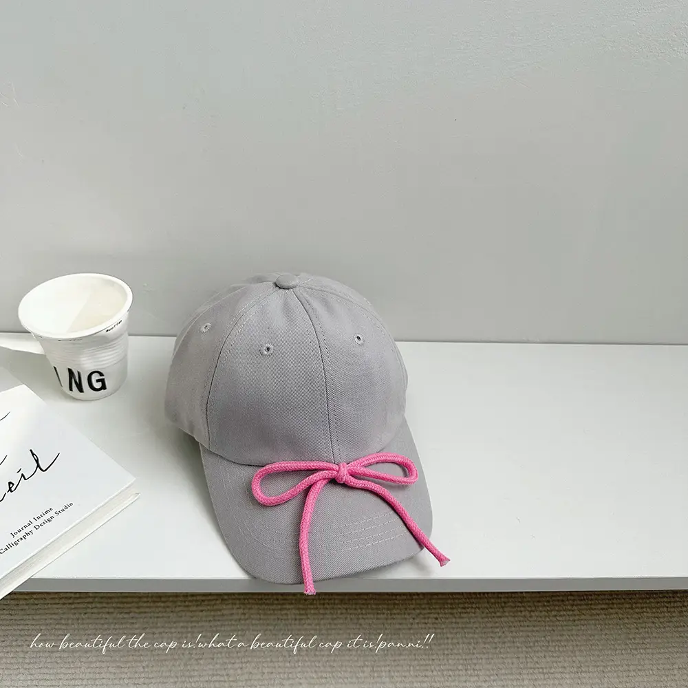Candy Color Bow Cap for Boys Girls Sunproof Peaked Cap — feature 29
