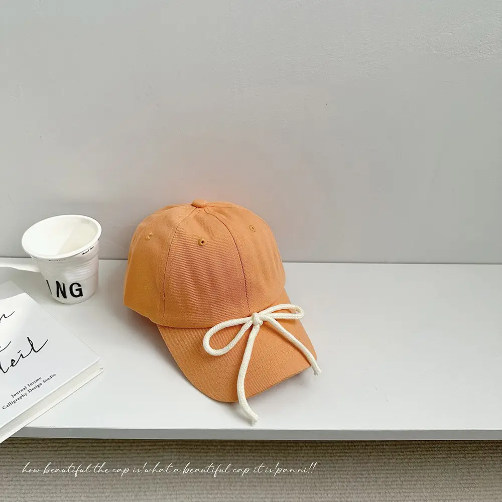 Candy Color Bow Cap for Boys Girls Sunproof Peaked Cap — feature 33