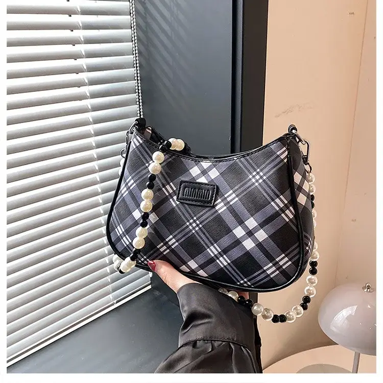 2025 Sanfu Pain Bag Pearl National Print Shoulder Crossbody — feature 24