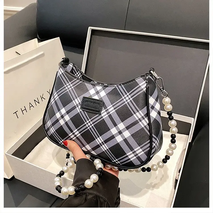 2025 Sanfu Pain Bag Pearl National Print Shoulder Crossbody — feature 26