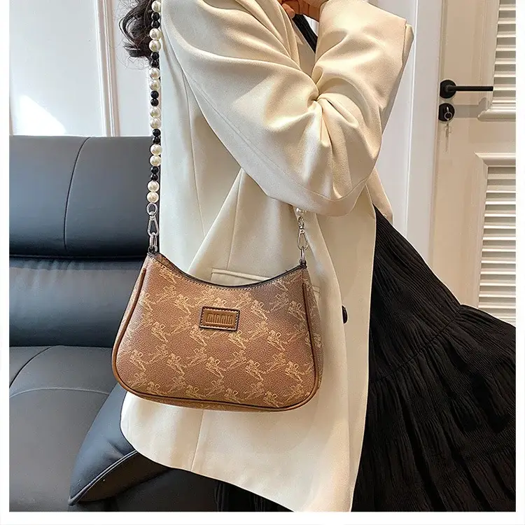 2025 Sanfu Pain Bag Pearl National Print Shoulder Crossbody — feature 27