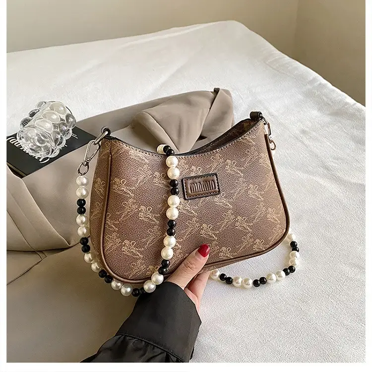 2025 Sanfu Pain Bag Pearl National Print Shoulder Crossbody — feature 9