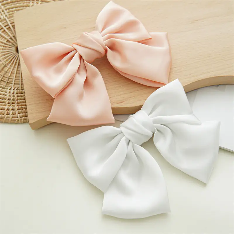 Black Satin Bow Hairpin for Women — feature 16