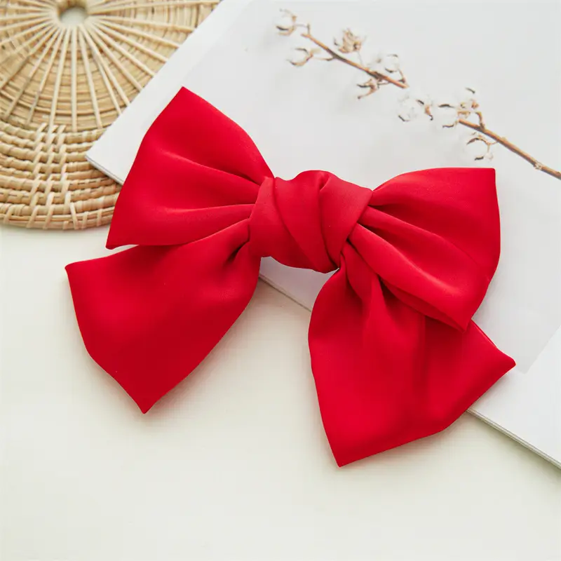 Black Satin Bow Hairpin for Women — feature 18