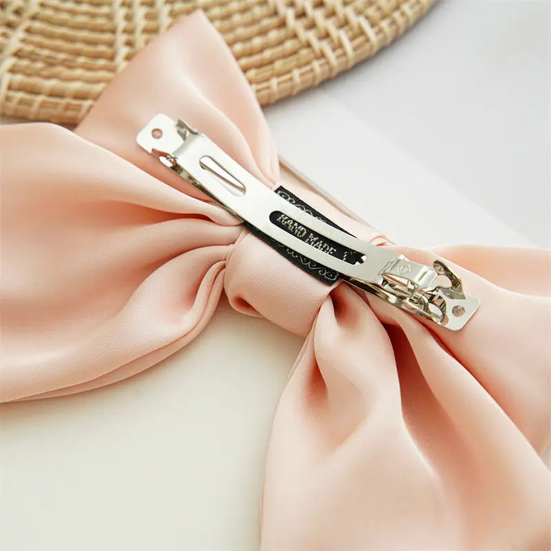 Black Satin Bow Hairpin for Women — feature 6