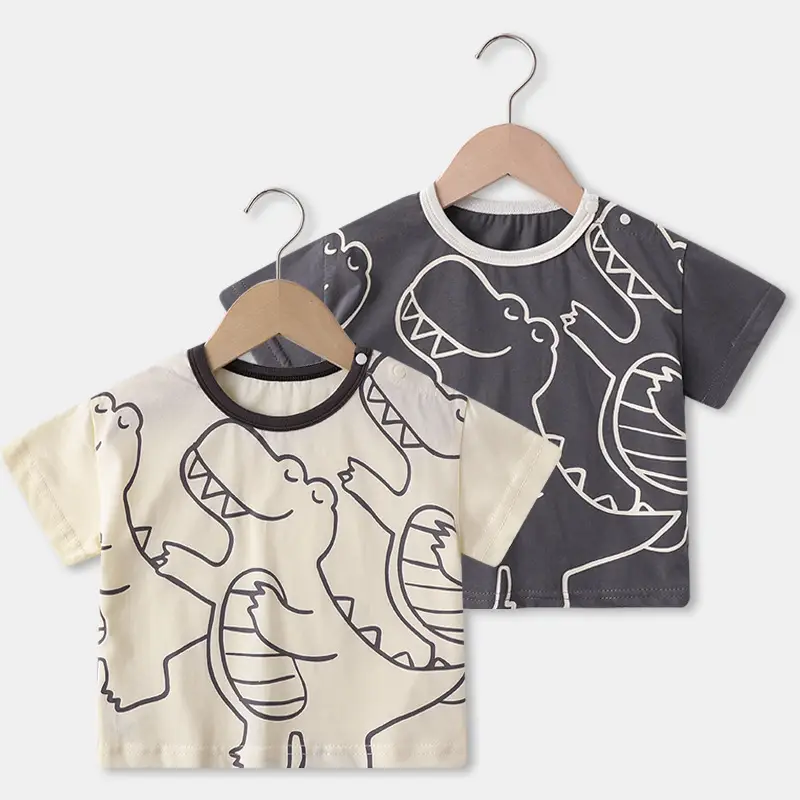 Baby T-Shirt Cartoon Print Summer Casual Boys Girls