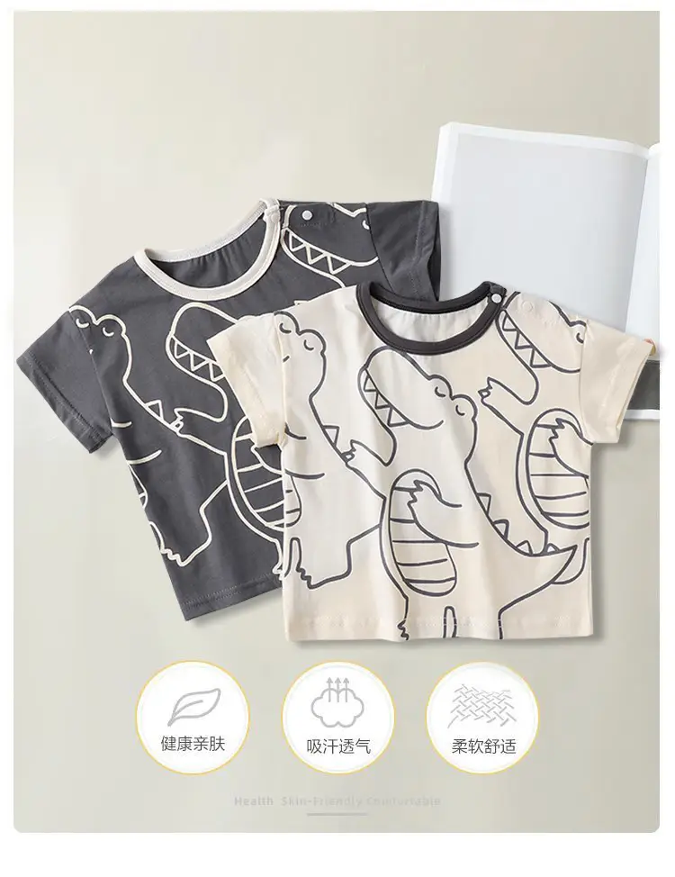 Baby T-Shirt Cartoon Print Summer Casual Boys Girls — feature 2