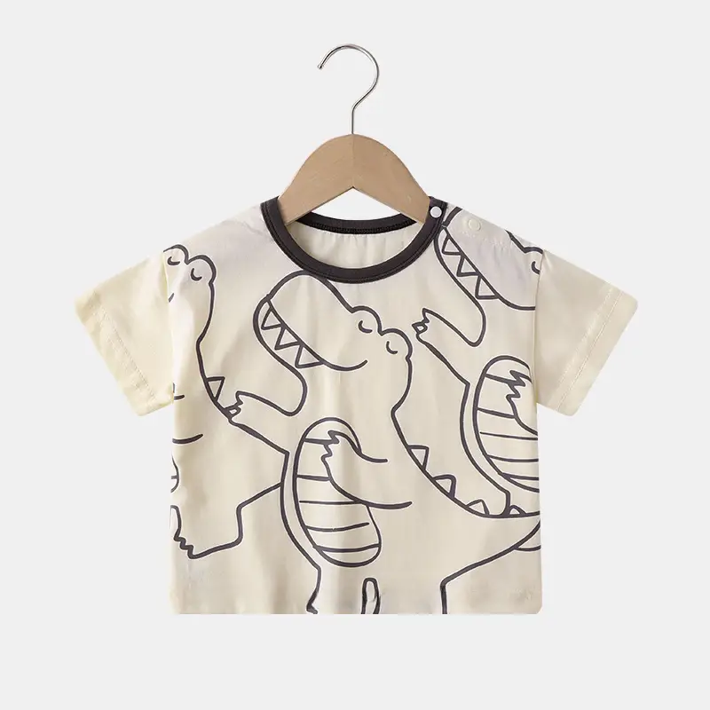 Baby T-Shirt Cartoon Print Summer Casual Boys Girls