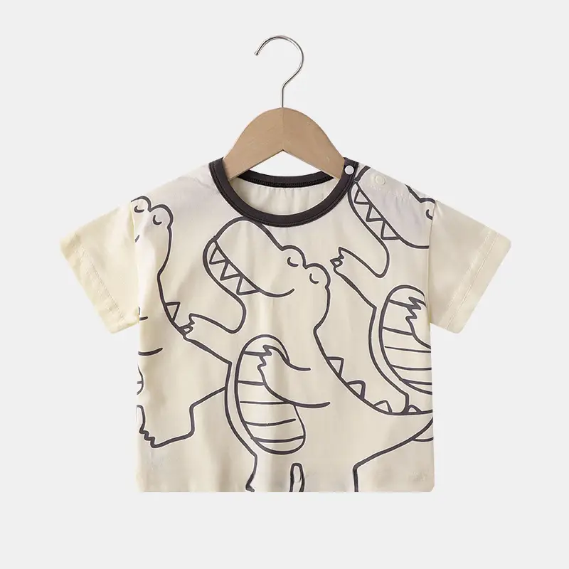 Baby T-Shirt Cartoon Print Summer Casual Boys Girls