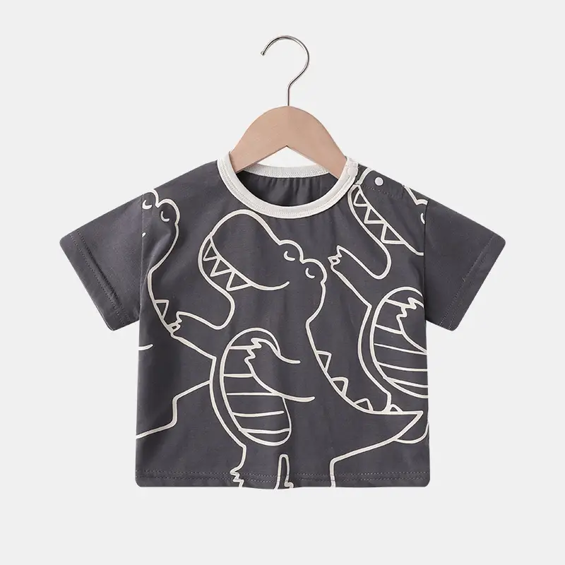Baby T-Shirt Cartoon Print Summer Casual Boys Girls