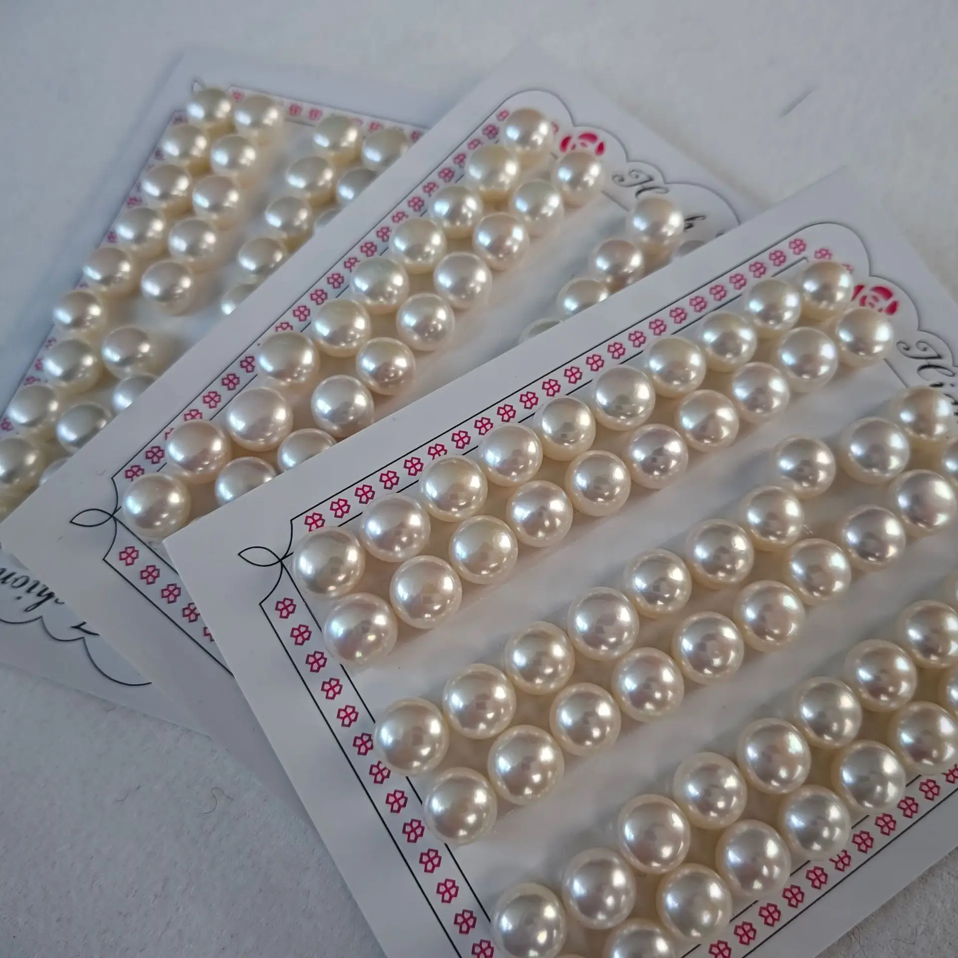 8.5-9.5mm Natural Freshwater Pearl Steamed Bread Beads