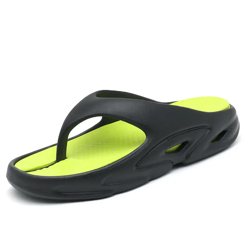 Men's 5.0 CM Slipper Black Green Thick Sole Casual Summer