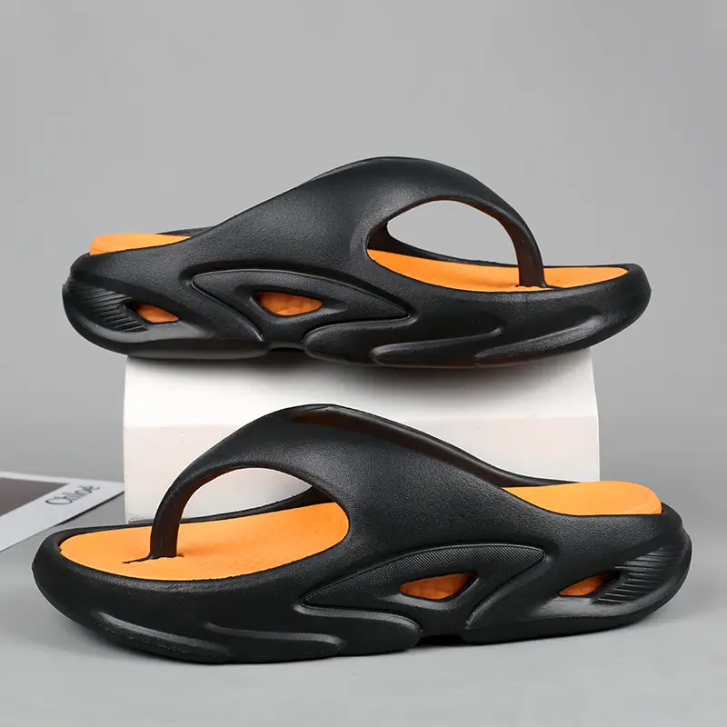 Men's 5.0 CM Slipper Black Green Thick Sole Casual Summer