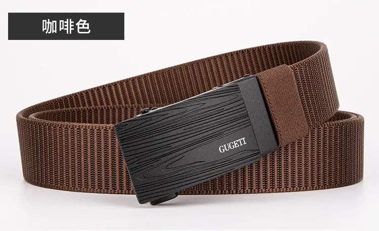 Men's Black Canvas Wave Belt with Buckle — feature 14