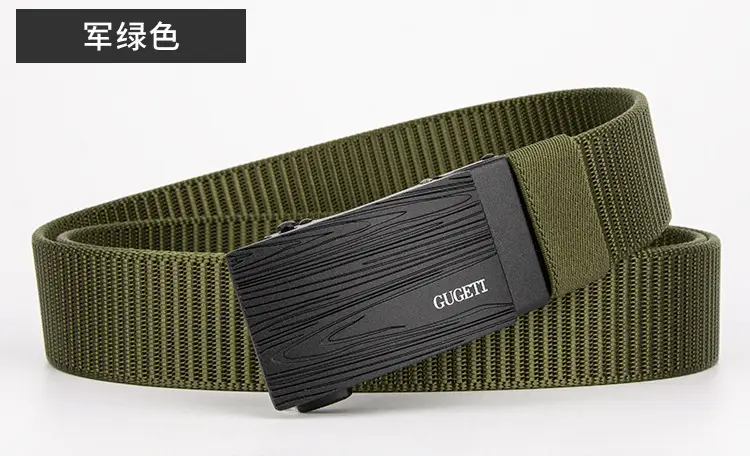 Men's Black Canvas Wave Belt with Buckle — feature 15