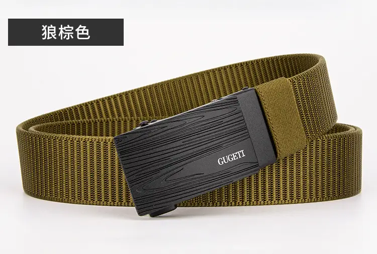 Men's Black Canvas Wave Belt with Buckle — feature 17