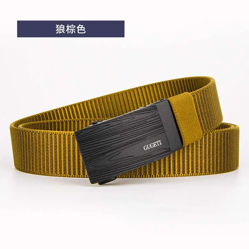 Men's Black Canvas Wave Belt with Buckle - Image 3