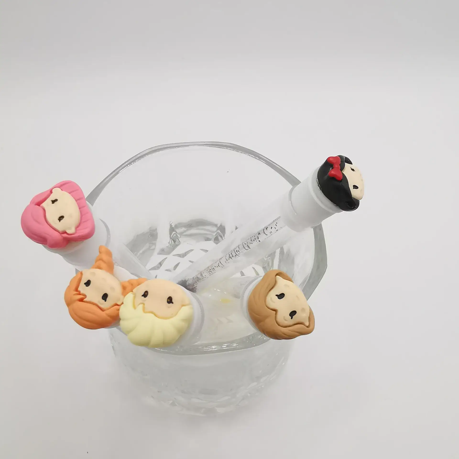 Portable Cartoon Mascara Brush with Crystal Rod