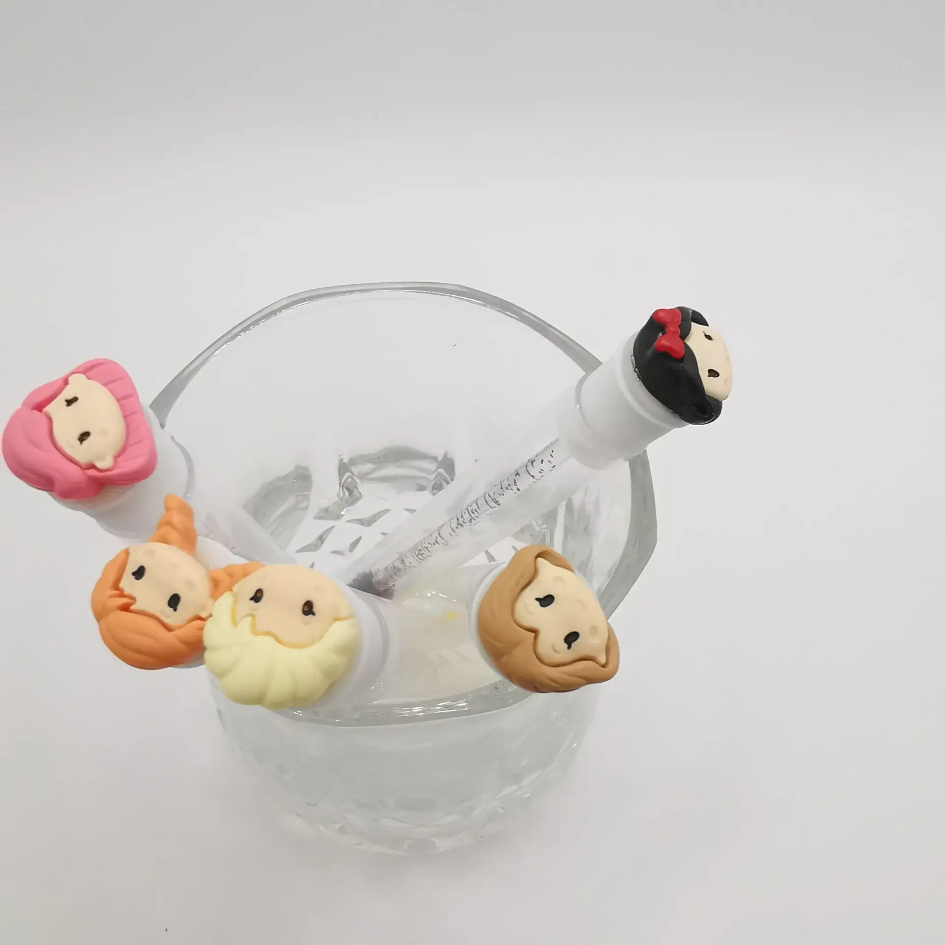 Portable Cartoon Mascara Brush with Crystal Rod
