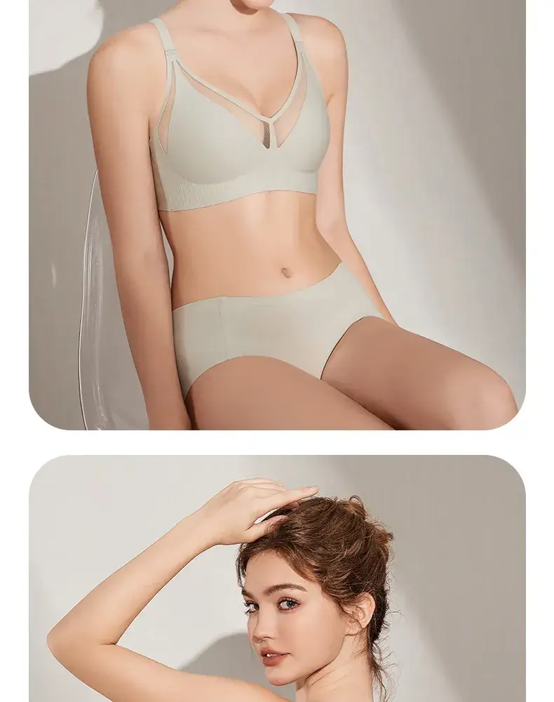 Light Luxury Thin Seamless Rabbit Ears Push Up Bra — feature 23