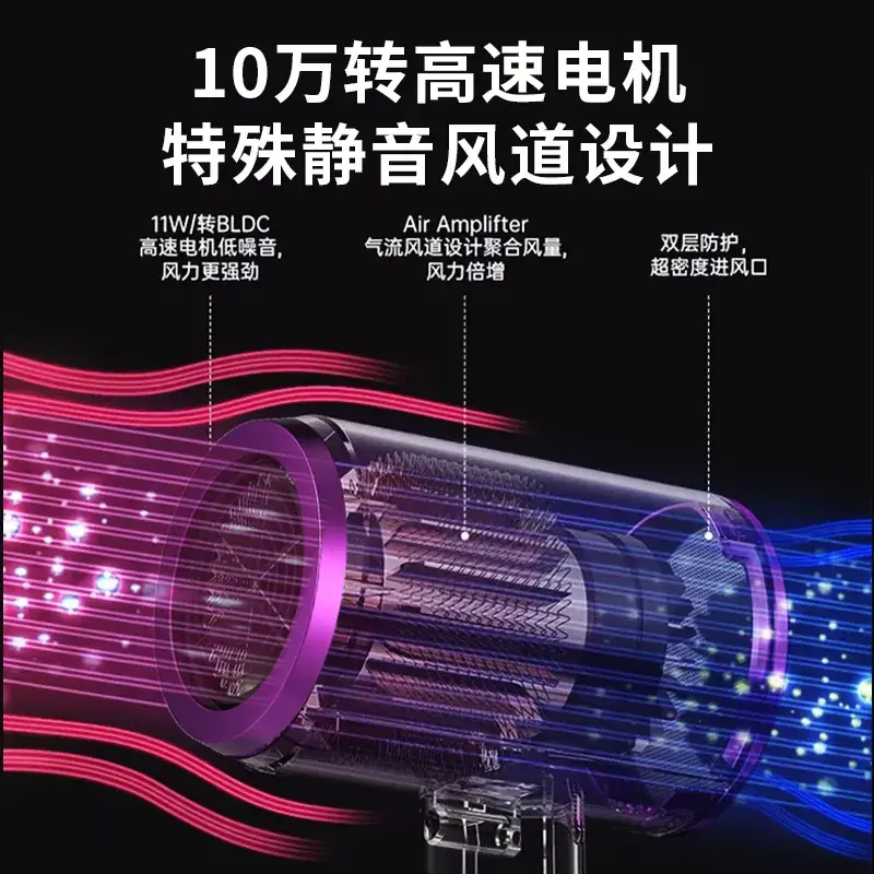 Pearl White High-Speed Hair Dryer with Negative Ion Technology - Image 8