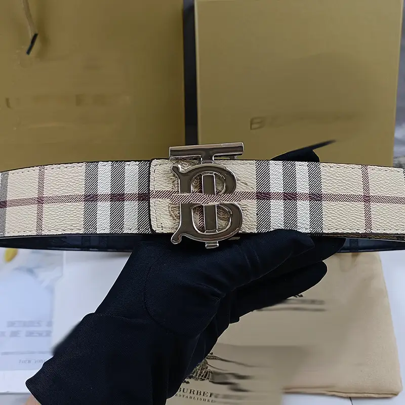 Men's Black Embossed Buckle Belt with Gold Logo — feature 4