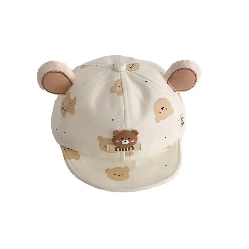 Autumn Baby Bear Sunproof Hat Blue White Pink - Image 7
